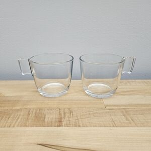 Set of 2 IKEA STELNA stackable glass mugs